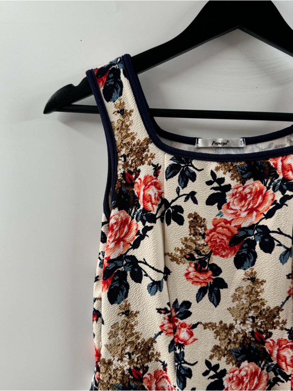 Papaya Floral Peplum Tank Top – Women’s Medium - Picture 2 of 6